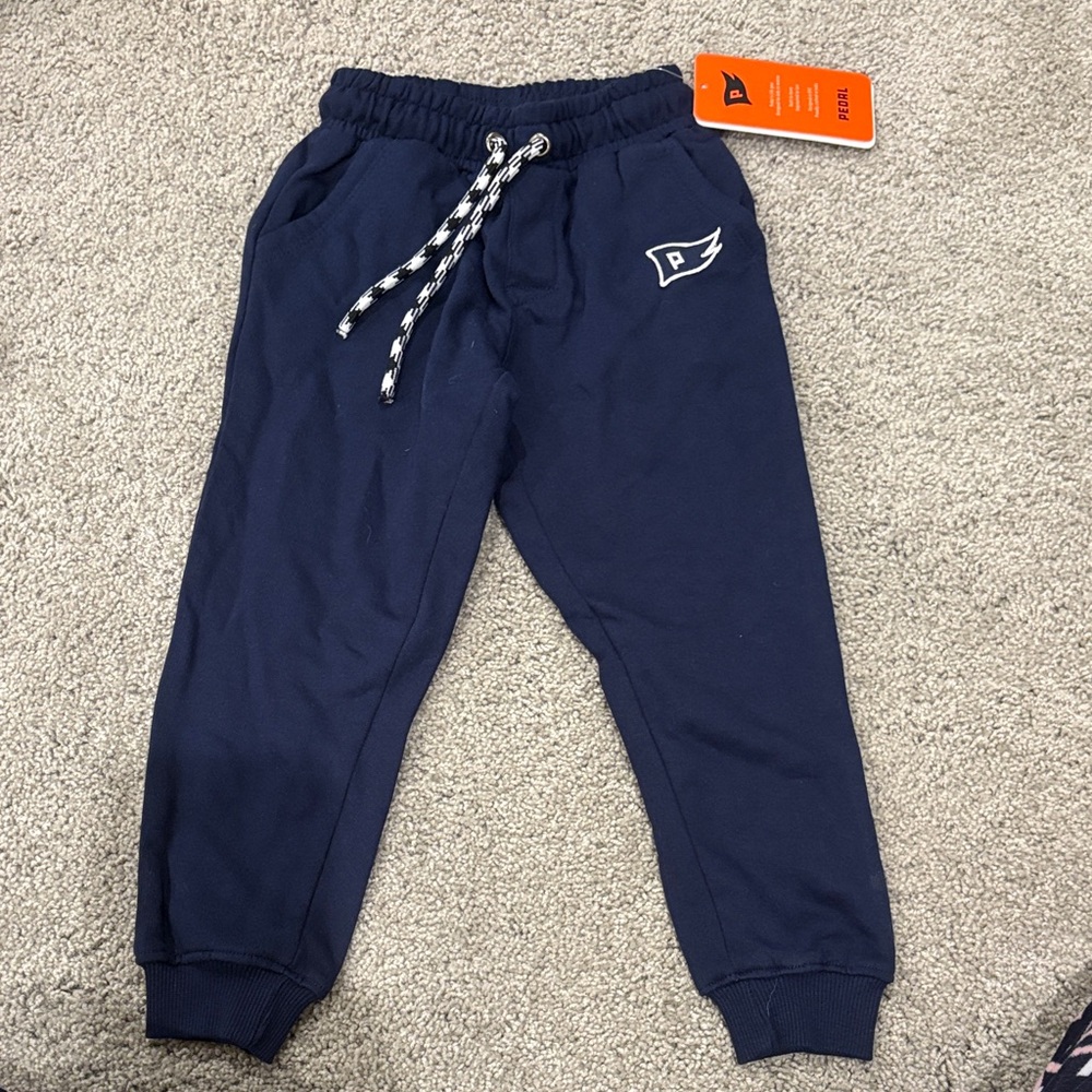 Kids Navy Sweatpants with Drawstring